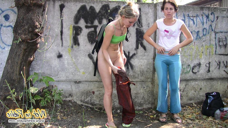16P Two traveling girlfriends can't find the toilet and pee their pants