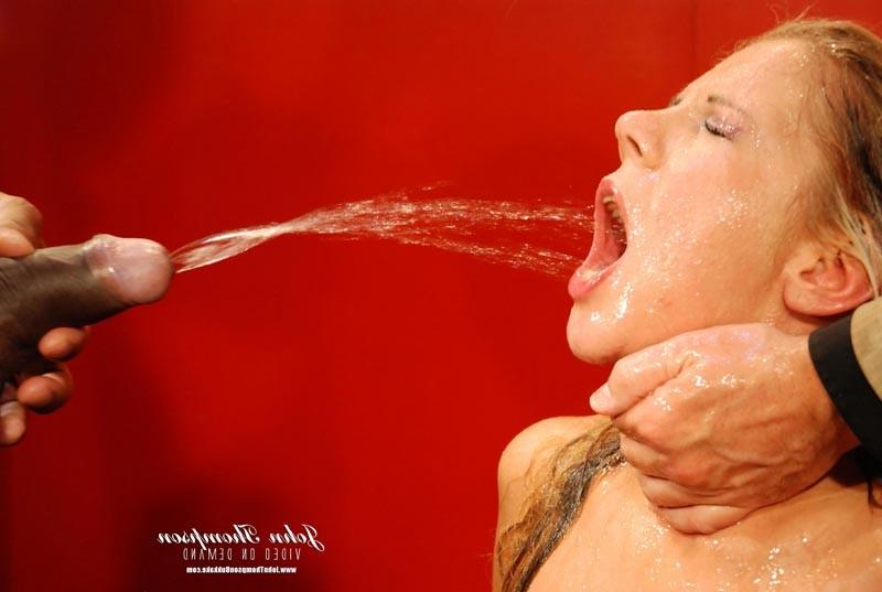 17P Hot babe drinks very much warm piss and loves it