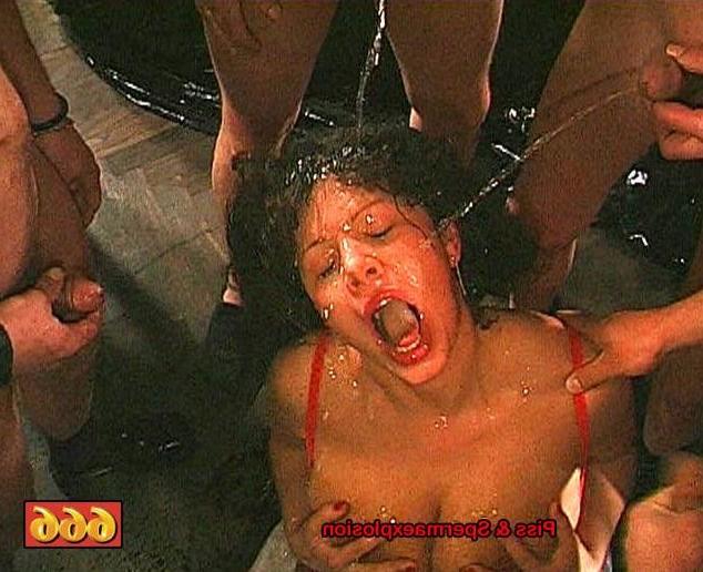 20P Nasty pissing bukkake orgy with huge facial cumshots