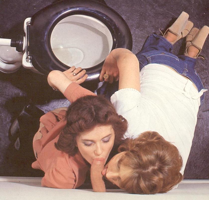 16P Two seventies ladies pleasing dick trough a gloryhole