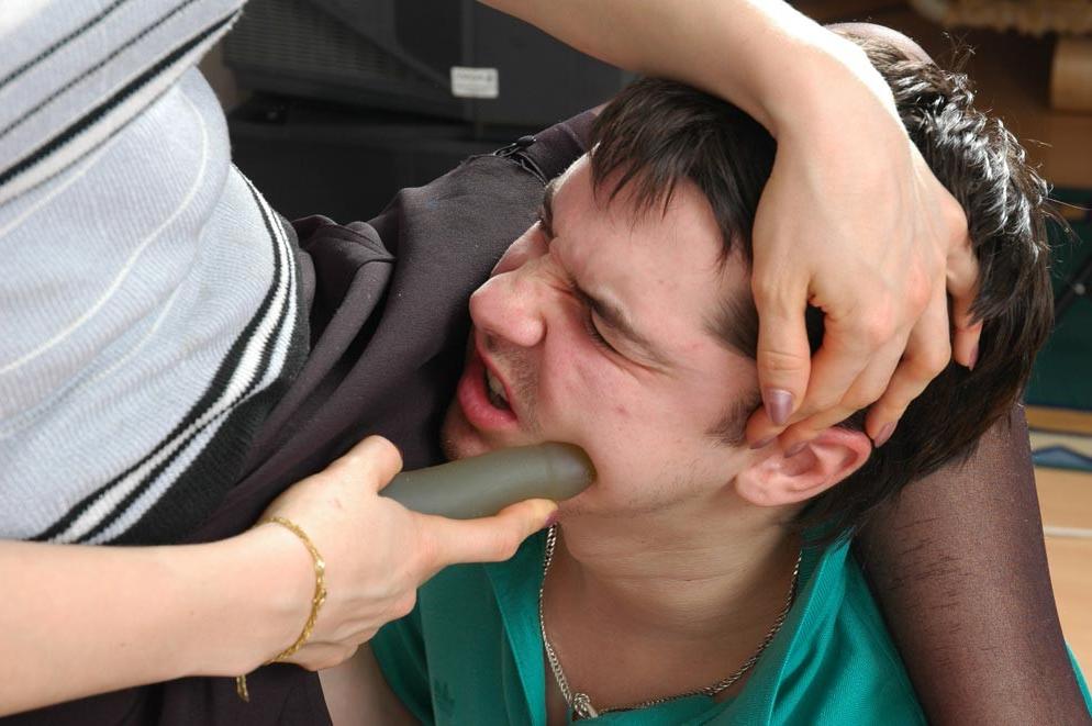 20P Guy gets fucked with a strapon by a dominant lady