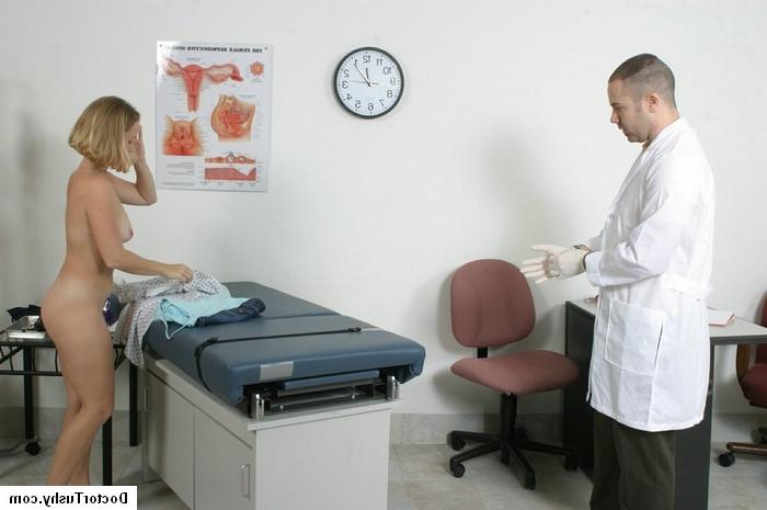16P Blonde vaginal checkup and injection in the ass