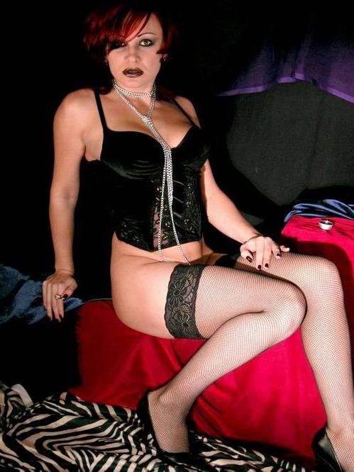 16P Sexy goth girl posing in black lingerie