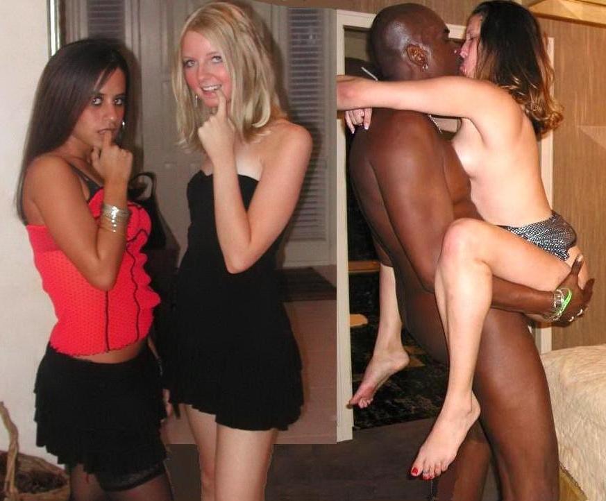 16P white chicks punished with big black dicks