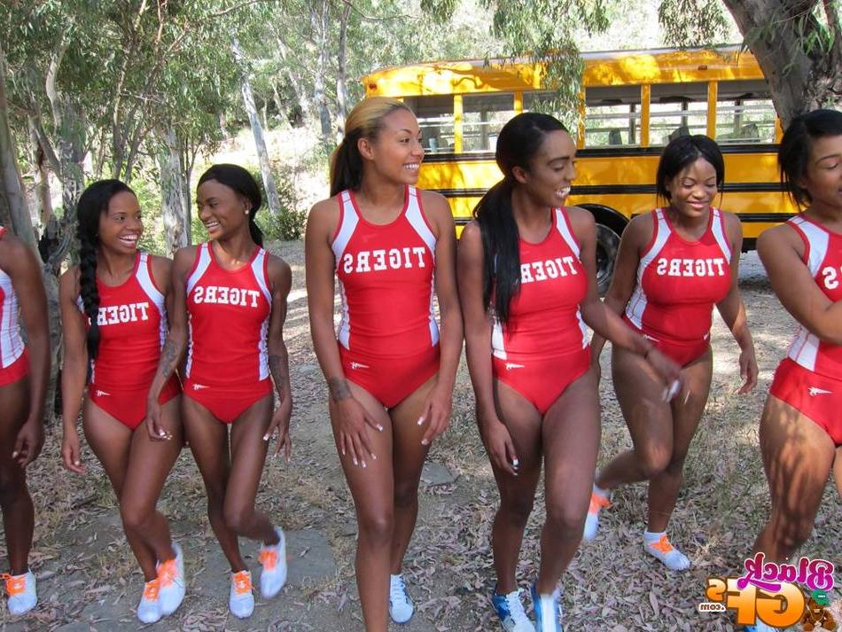 15P Sexy black school girls showing her sweet tits and butt