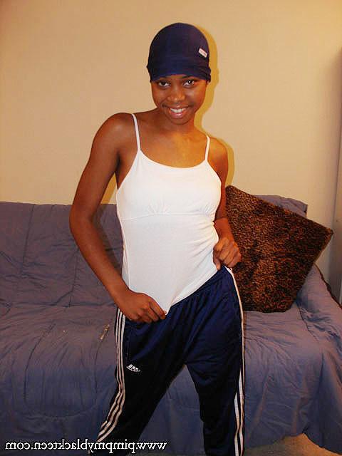 11P Ebony hottie jumps into sexy lingerie and on to a fat black man dong