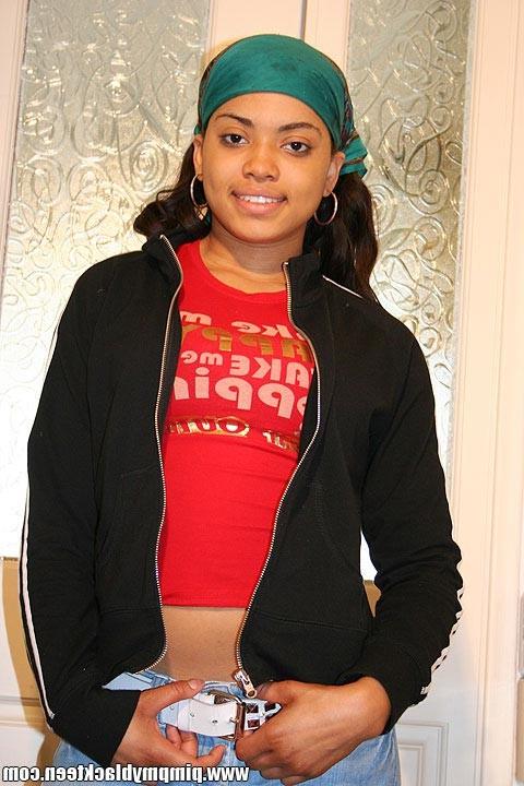 14P Light skinned ebony teen gets pimped with balck lingerie and hard black cock