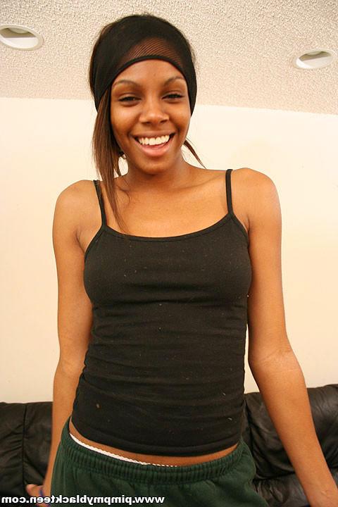 18P Black teen enjoys a hot and wild pumping blowout with black cock