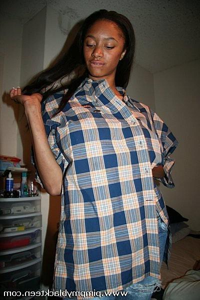 16P Long haired big tit ebony teen bounces up and down a black cock