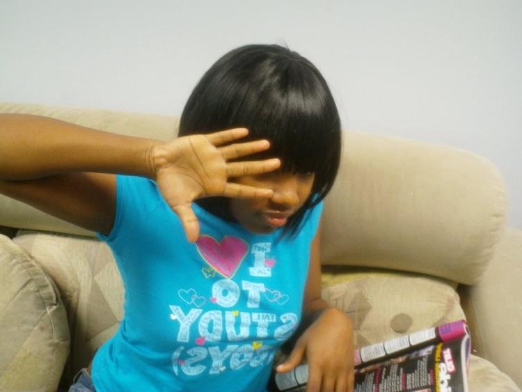 16P Amateur black girlfriend is shy at first but then she takes her clothes off