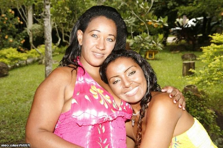 15P Mom and daughter get together to have fun with black cock