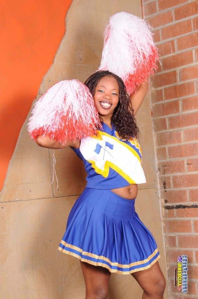 16P Hot black cheerleader getting fucked by a big white cock