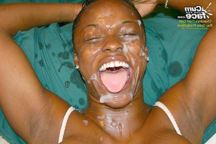 16P Black slut gangbang and messy facial
