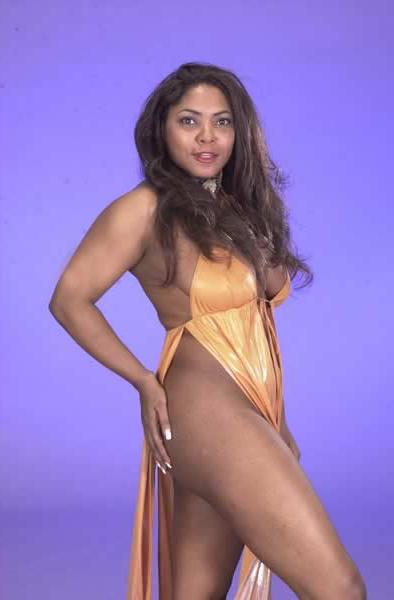 16P Black girl showing her large natural breasts