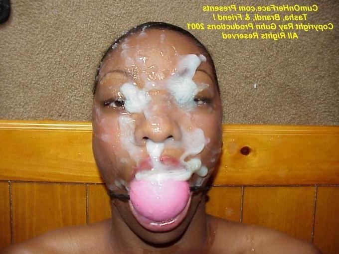 16P Black girl group messy facial