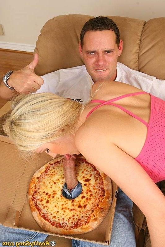 15P Blonde sucking cock and fucking with delivery boy in fetish