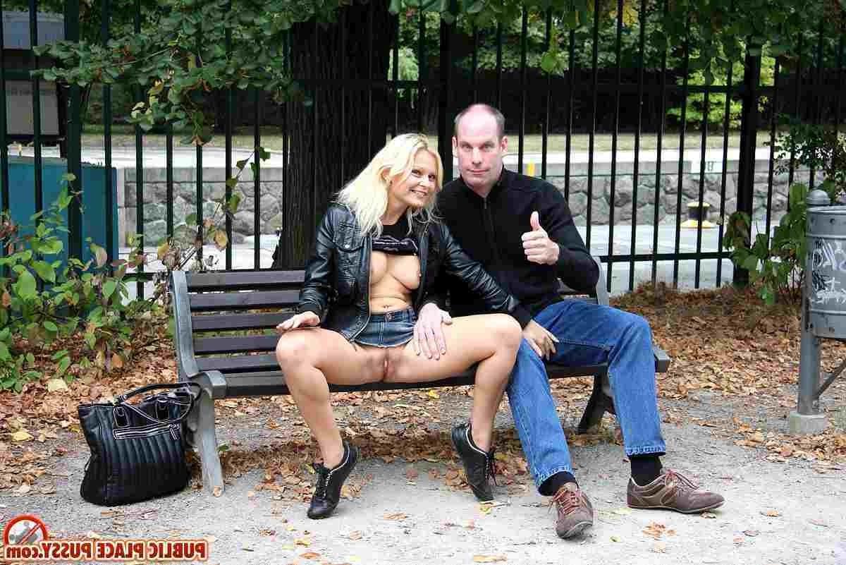 14P Blonde getting dirty in public