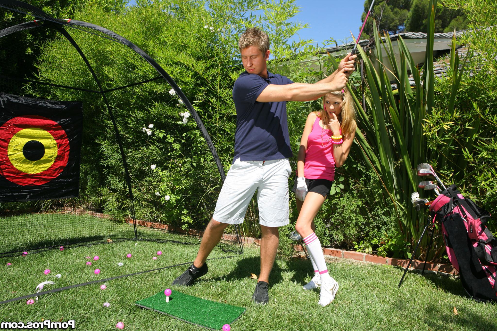 16P Nicole Ray gets fucked hard after golf lessons
