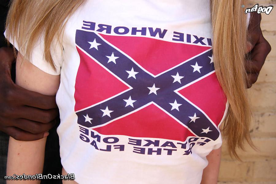 18P pigtailed blonde gets gangbanged by several hung black guys