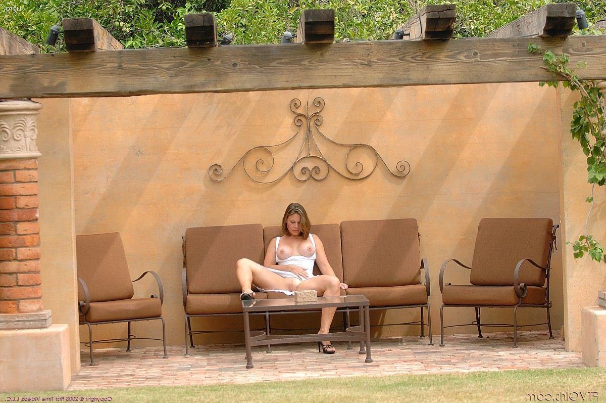 18P Adorable and extremely intelligent blonde woman toying in public