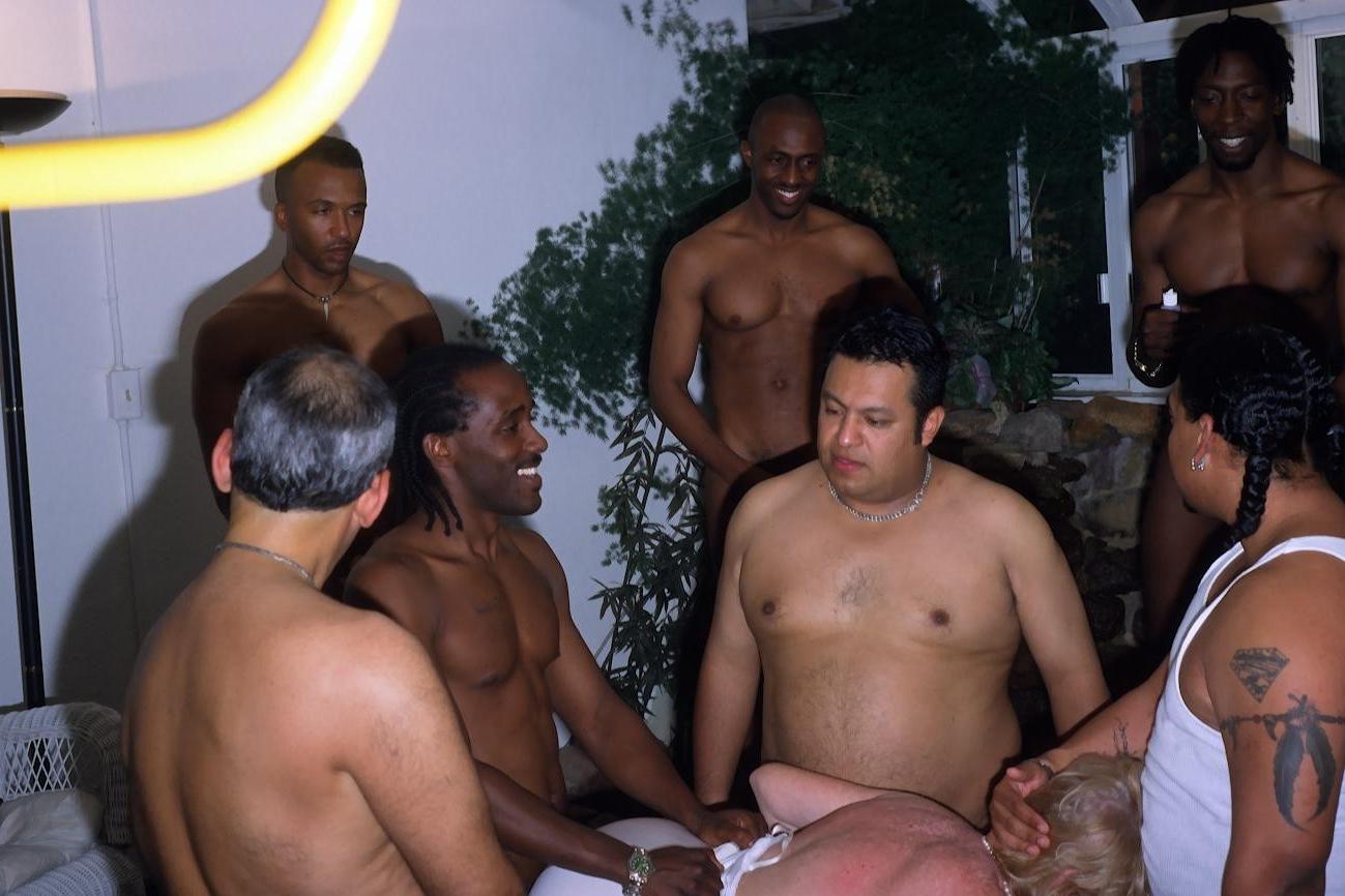 16P Old granny tart gangbanged by a dozen of monster black cocks
