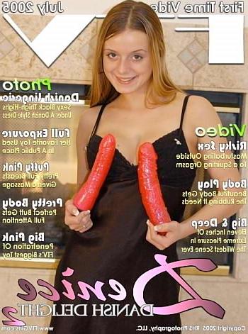 22P Blonde danish babe licking tits and plays pussy