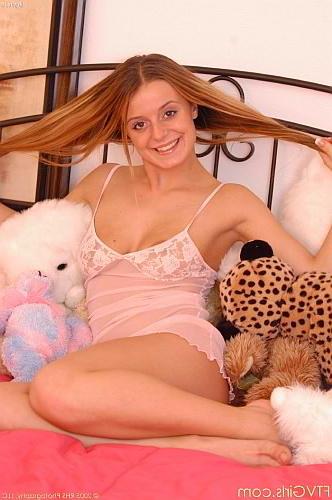 22P Blonde danish babe licking tits and plays pussy