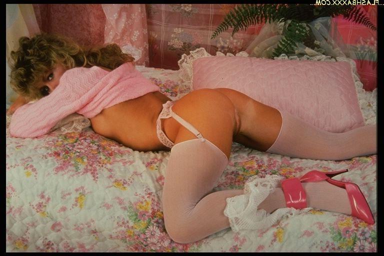 17P Hot retro stockings babe from 1980