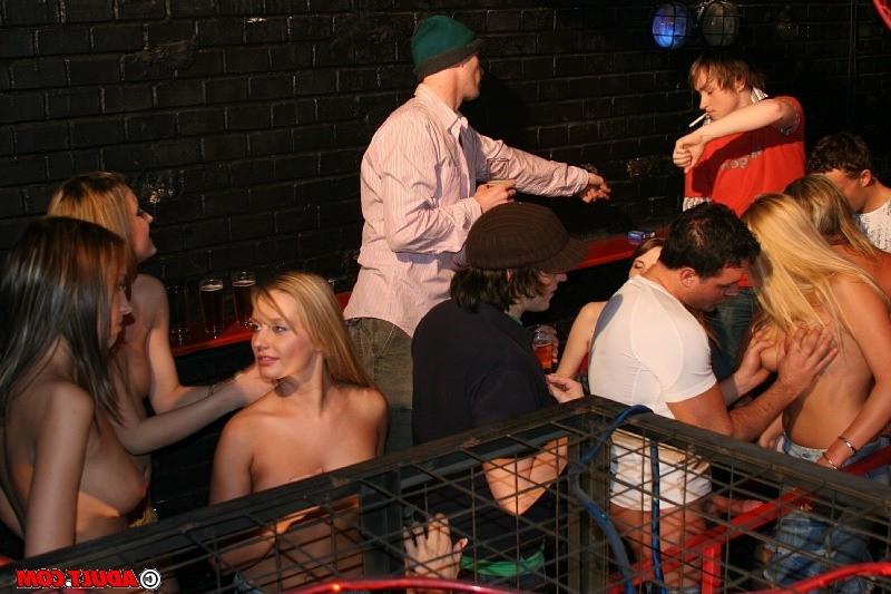 16P Hardcore group sex babes gangbanged in public at orgy party
