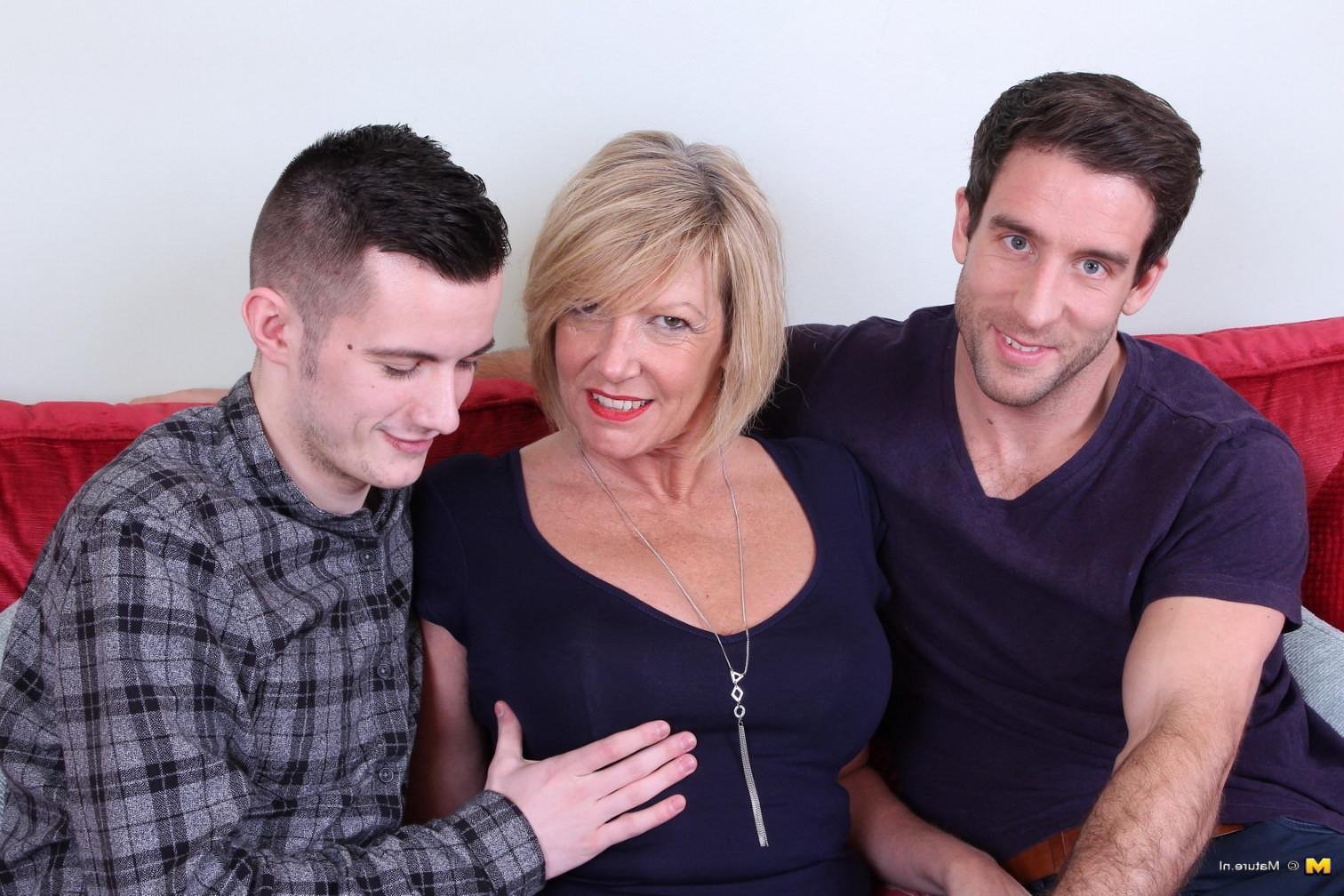 16P Two horny dudes doing a very naughty British housewife