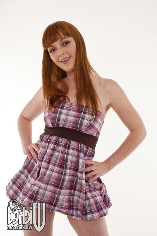 18P Redhead Marie McCray gets screwed in her cute plaid dress