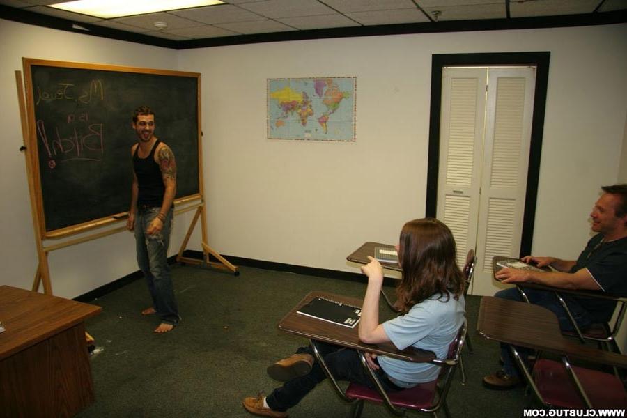 12P Slutty teacher Cheyenne Jewel embarassing guy in front of everyone by wanking hi