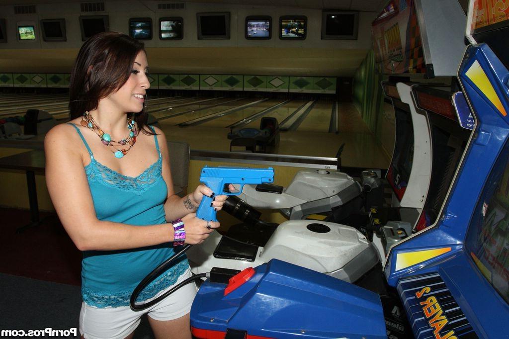 16P Teen Abby Lane can handle big joysticks with ease