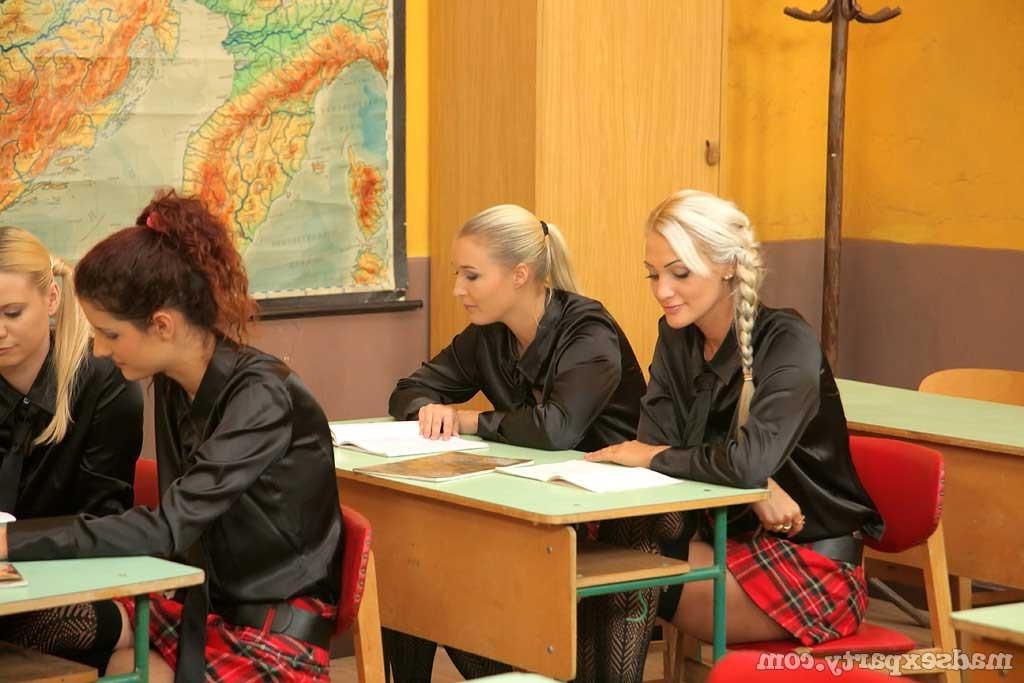 15P Orgy hardcore group fuck with hot sluts at classroom