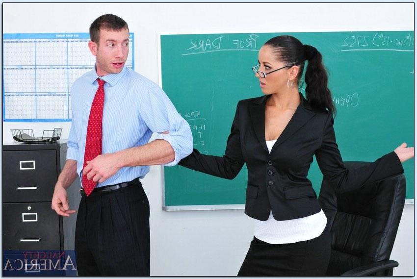 15P Angel Dark sexy professor sucks and fucks a stud grad student