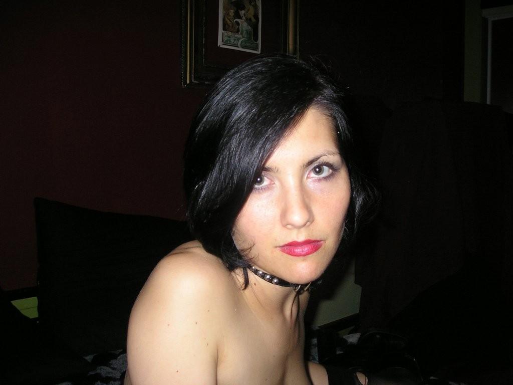 15P Gorgeous gothic brunette