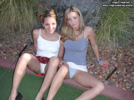 18P Jordan Capri and Taylor Little get naughty while golfing!