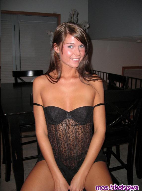 16P SweetAdri posing on a kitchen chair