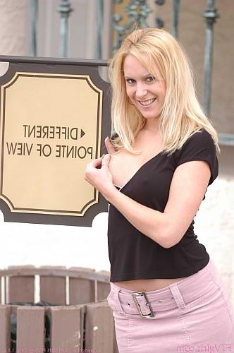 25P Blonde shyness licking perky nipple