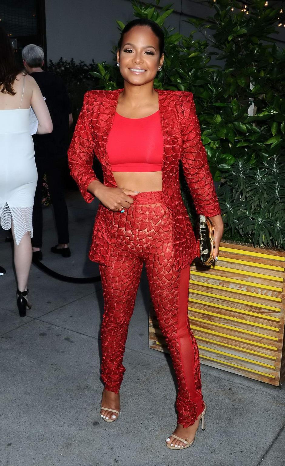 16P Christina Milian see through to nipple pokies