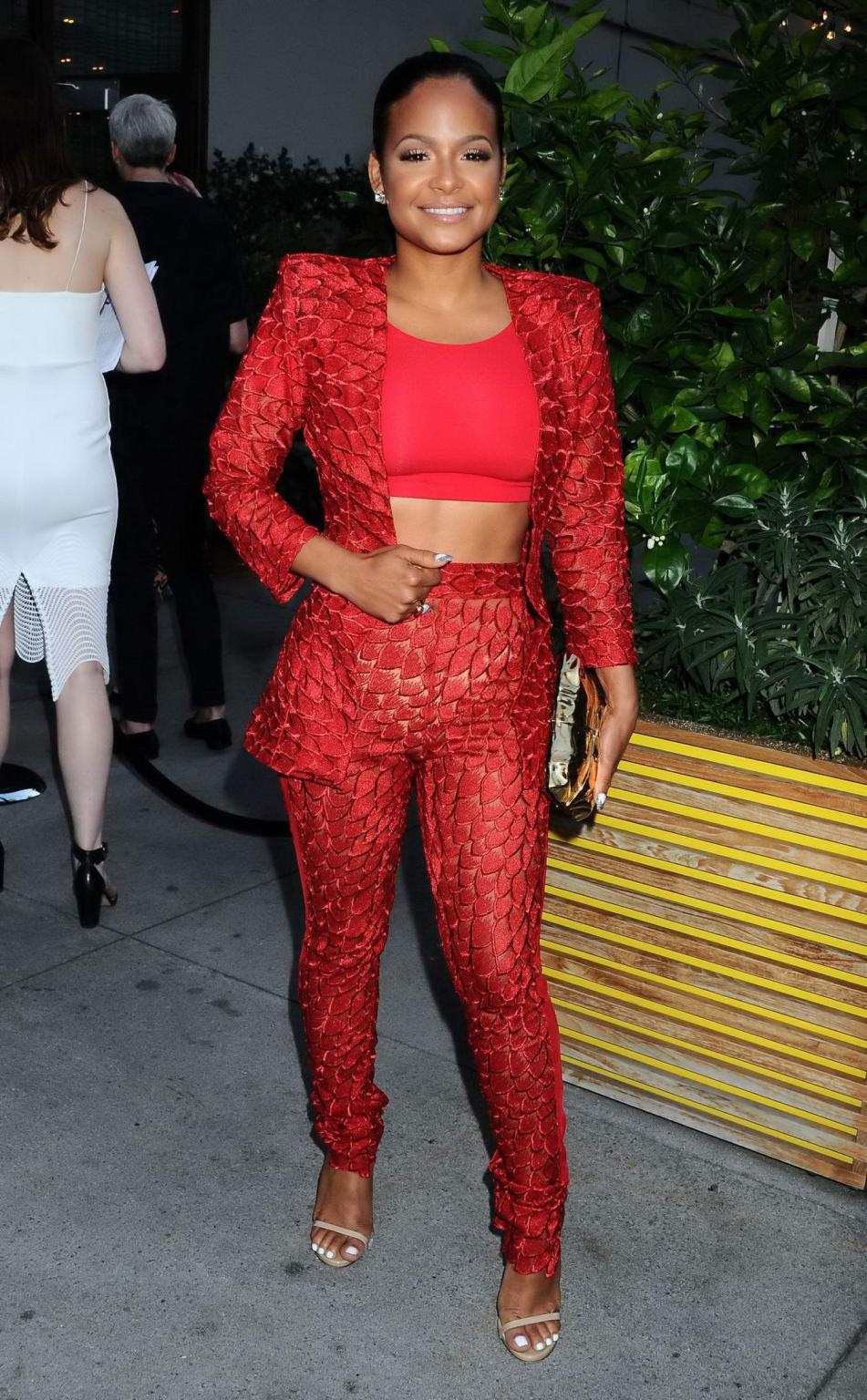 16P Christina Milian see through to nipple pokies