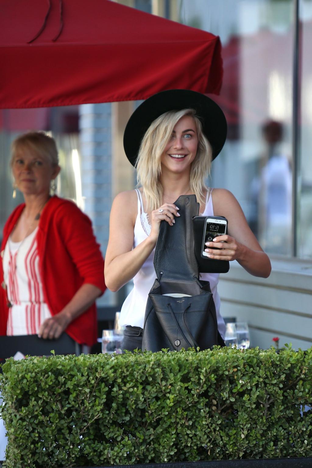 16P Julianne Hough showing huge cleavage and sheer bra