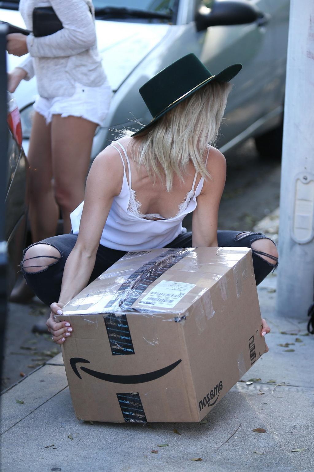 16P Julianne Hough showing huge cleavage and sheer bra