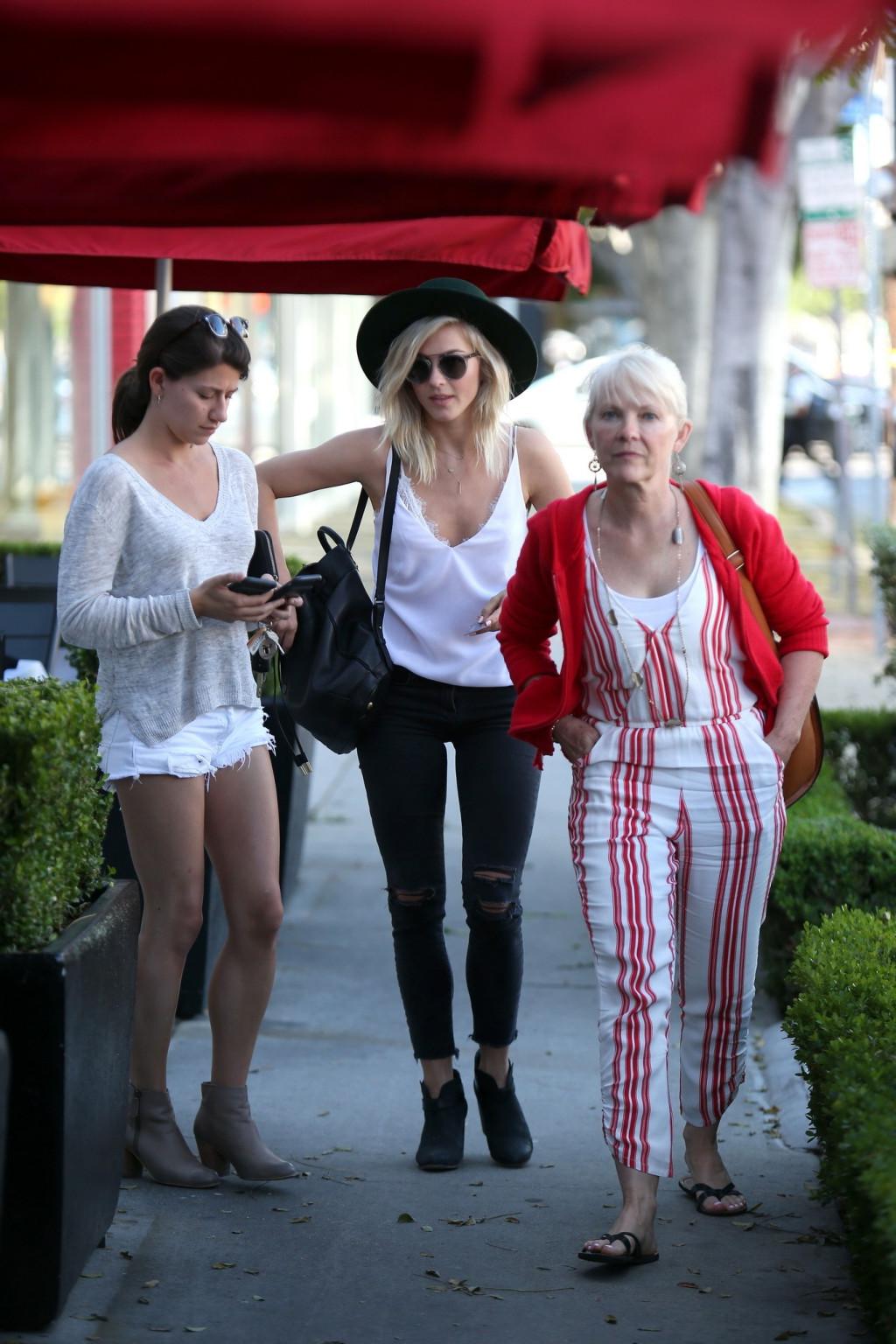16P Julianne Hough showing huge cleavage and sheer bra