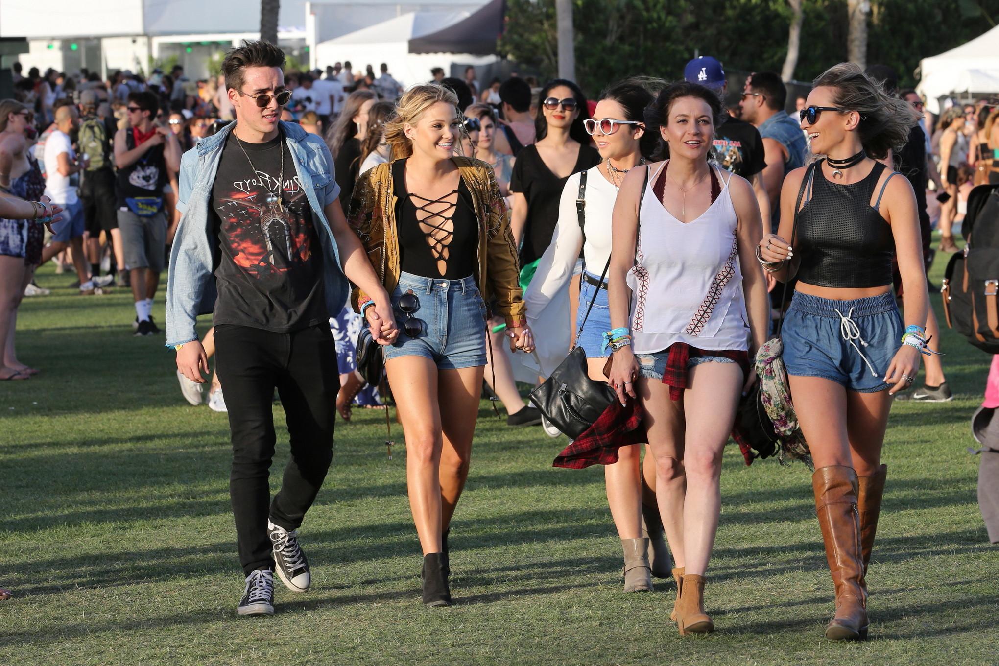 16P Olivia Holt braless showing huge cleavage and legs