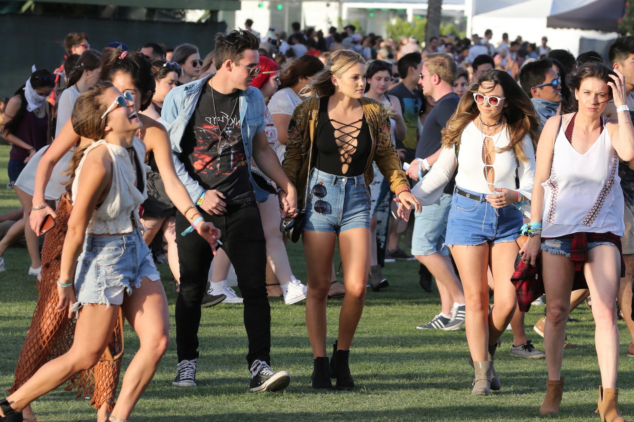 16P Olivia Holt braless showing huge cleavage and legs