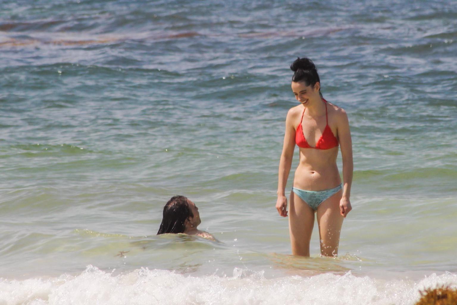 16P Krysten Ritter showing nipple pokies and bikini ass