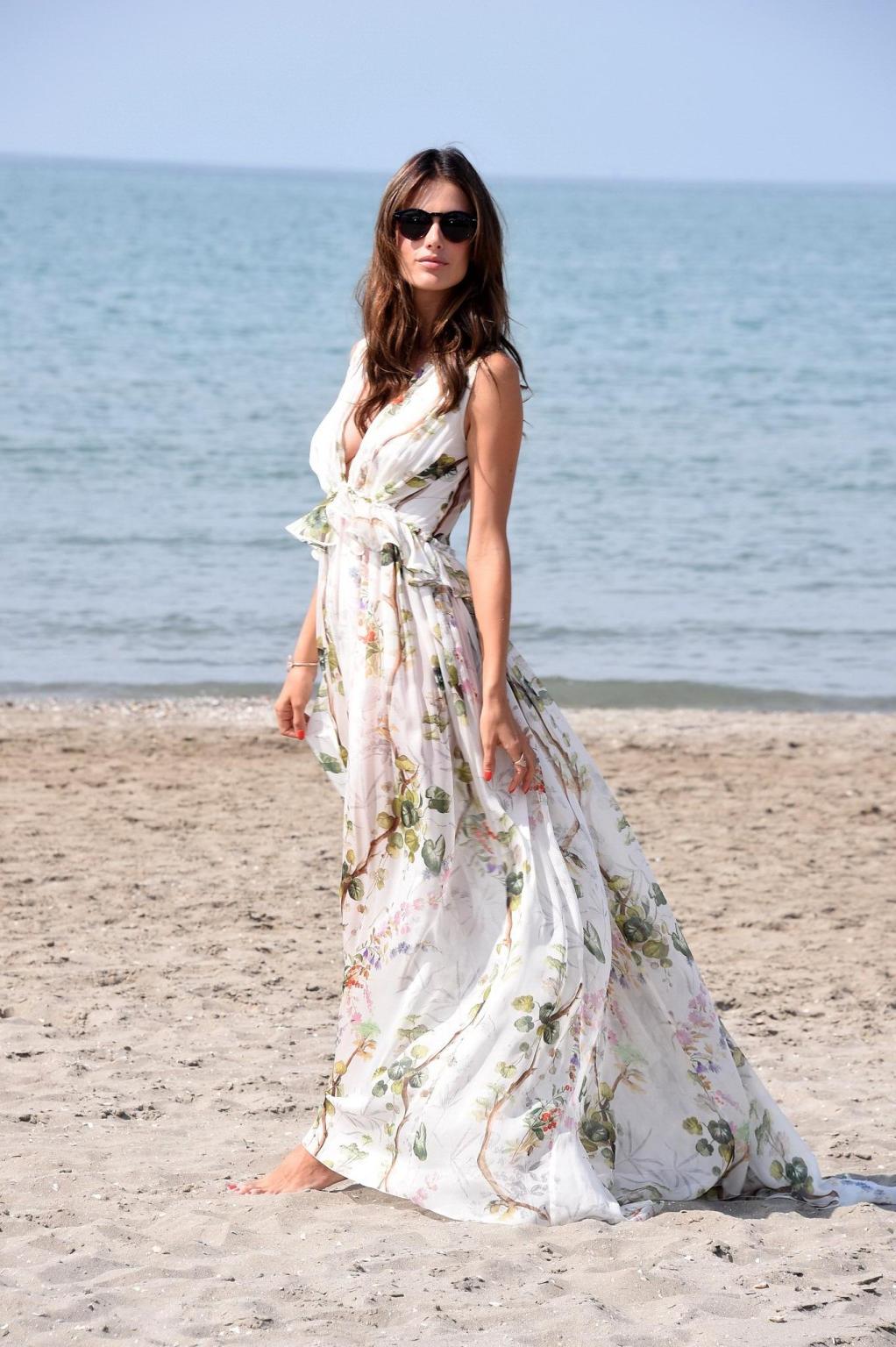 16P Alessandra Ambrosio showing huge cleavage at the photocall at Ex