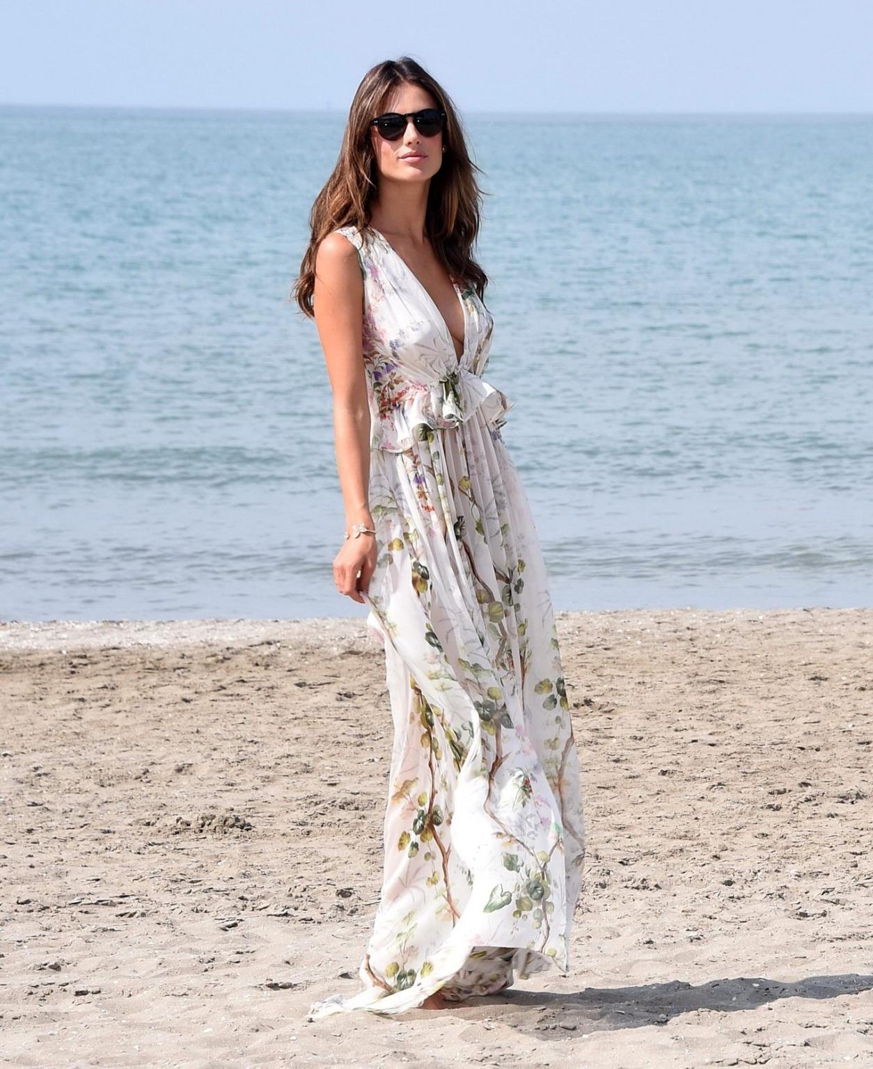16P Alessandra Ambrosio showing huge cleavage at the photocall at Ex