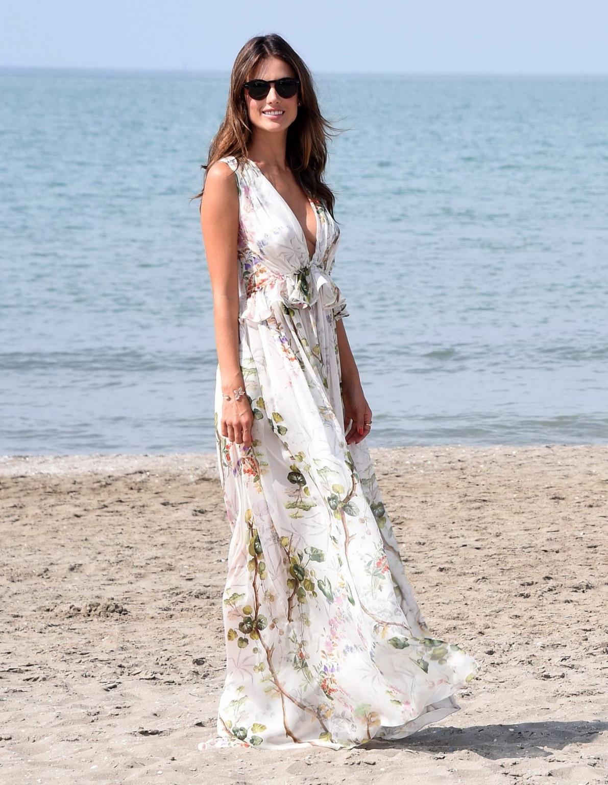 16P Alessandra Ambrosio showing huge cleavage at the photocall at Ex